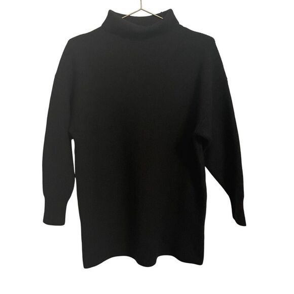 Artizia Babaton Black Thick Merino Wool Turtleneck Sweater Size MED - Picture 1 of 9